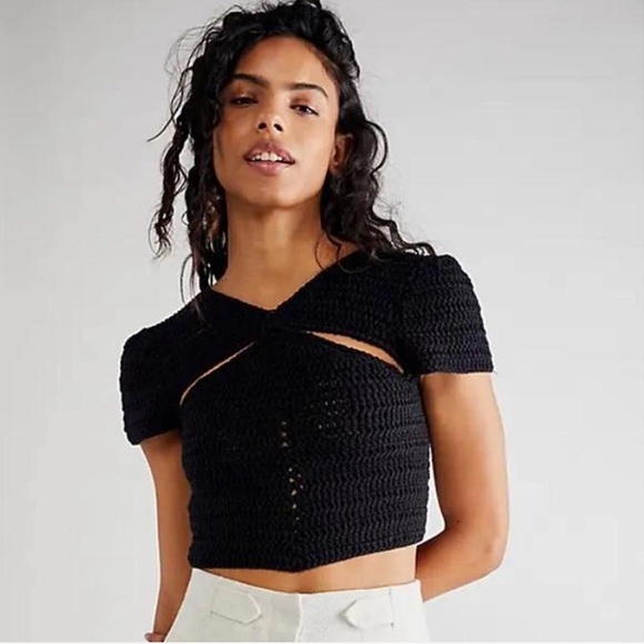 Tach Lara Crochet Crop Top size Large - Picture 1 of 8